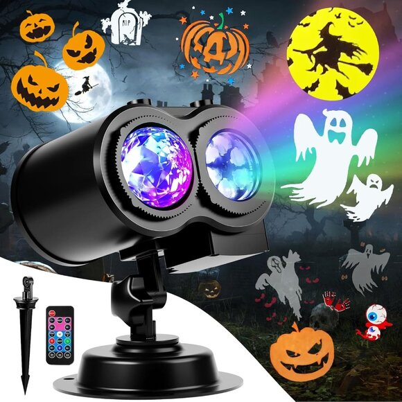Holiday Projector Lights Halloween Thanksgiving Christmas Replaceable Slides - Picture 1 of 4